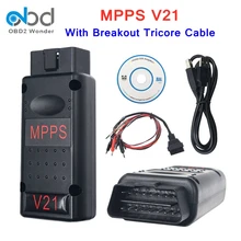 2020 novo mpps v21 obd2 ecu chip tuning interface mpps v18 v21 para edc15 edc16 edc17 med17 flash checksum carro diagnóstico cabo