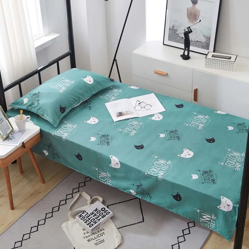 

1PC Large Size 120/160/180/ 200/ 230cm Bed Fitted Sheet Cover Solid Color Full Twin Full Queen King Bed Sheets