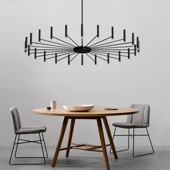 

Modern Home Decor Hotel Hall Chandelier Lighting Creative Design Living Room Hanging Lamp Black Supension Diningroom Chandeliers