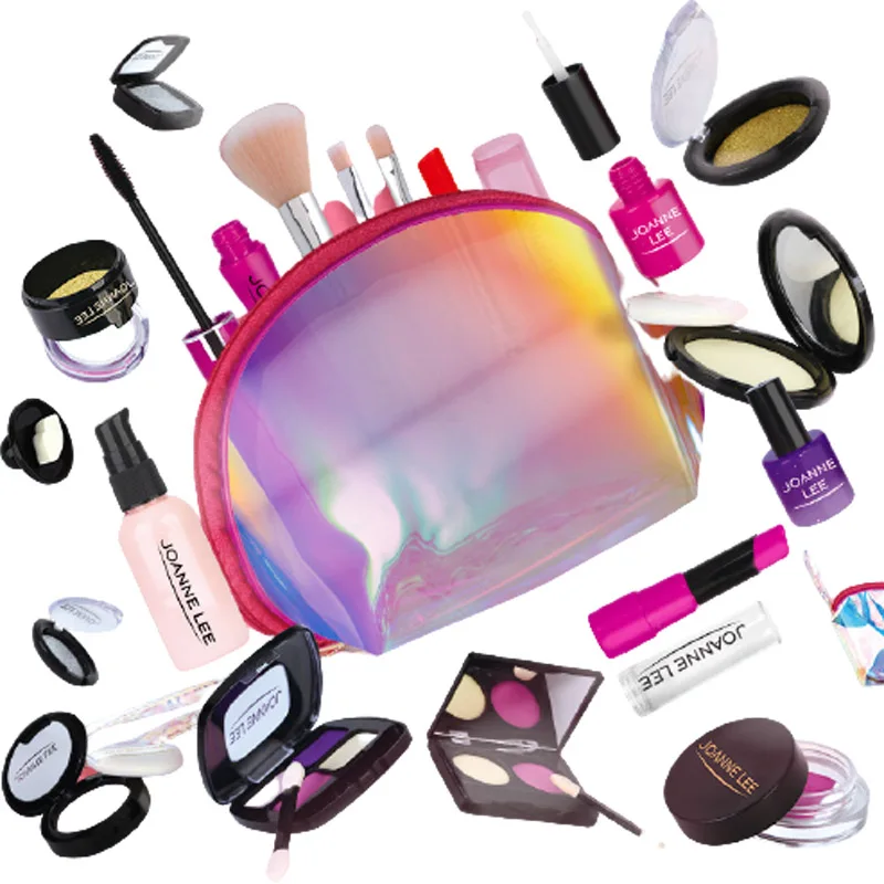 Make Up Toy Simulation Cosmetics Girl Pretend Play Pink Makeup Set Princess Beauty Interest Toy Lipstick Eyeshadow makeup toy