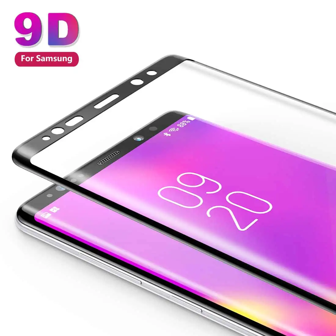

9D Full Cover tempered Glass anti-fingerprint hd light Screen Protector For Samsung Galaxy Note 8 9 S10 S10e S10 Plus