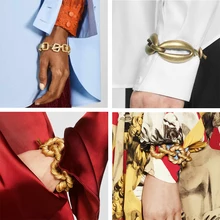 ZA винтажные золотые металлические браслеты для женщин Ограниченная серия шикарные элегантные вечерние ювелирные изделия подарочные браслеты