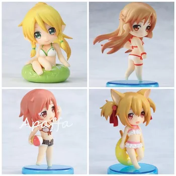 

6cm Anime Figure Toys Sword Art Online 2 Yuuki Asuna Leafa Ayano Keiko PVC Action Figure Toys Collection Model Doll Gift