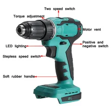Makita – perceuse à percussion électrique sans fil 18V, 90N.m rechargeable, outil électrique de bricolage, marteau perforateur, tournevis, clé pour batterie
