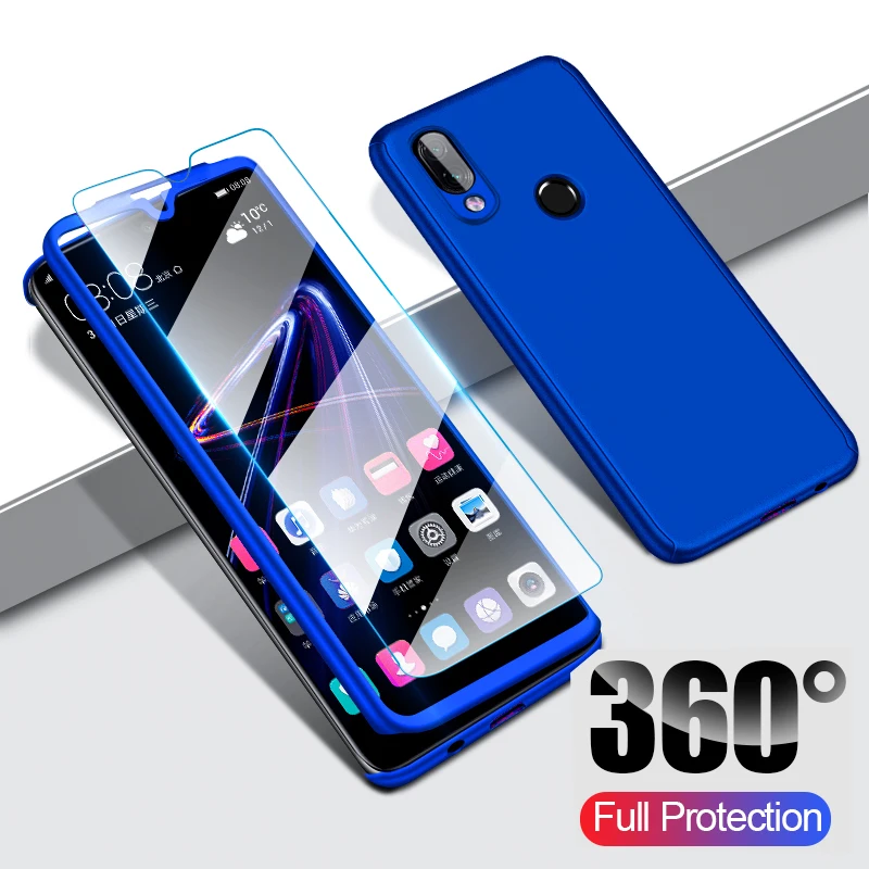 

360 Degree Shockproof Case For Huawei P Smart 2019 P30 Pro/Lite Phone Case For Huawei P20 Mate20 Lite Nova3 P10 P9 P8 With Glass