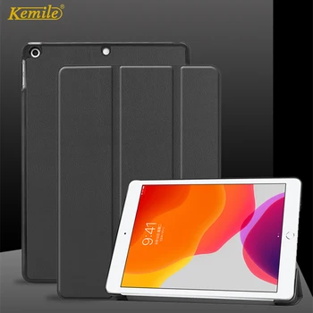 

Case for New iPad 10.2 2019 7th Generation Funda Magnetic Folding Flip Stand PU Leather Smart Cover for iPad 7th 10.2 Case Glass