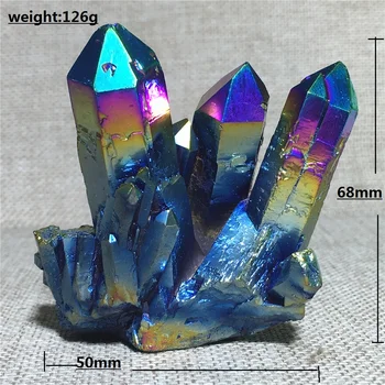 

natural raw gemstone quartz crystal specimen Stones and crystals Home decoration cluster electroplate