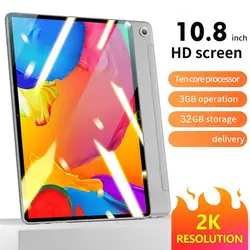 Tablette Android 10.8 HD de 10.0 pouces, réseau Wifi 5G, 3 go de RAM, 32 go de ROM, 2560x1600, GPS, batterie de 7000mAh 