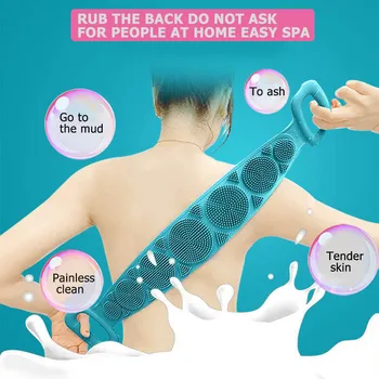 

Silicone Brushes Bath Towels Rubbing Back Mud Peeling Body Massage Shower Magic Brush Flexible Scrubber Skin Cleaning Tool