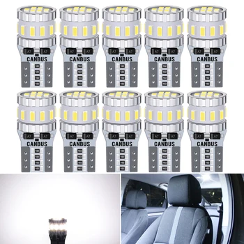 

10pcs T10 W5W LED Bulbs Canbus For Car Parking Position Lights Interior Light For BMW VW Mercedes Audi A3 8P A4 6B BMW E60 E90