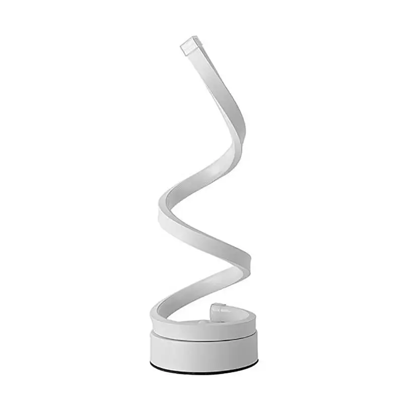 Светодиодный светильник-спираль, современный изогнутый Настольный прикроватный светильник с регулируемой яркостью, белый/теплый белый/натуральный белый светильник для гостиной, спальни