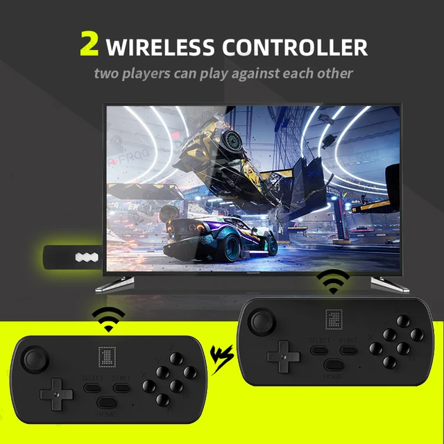 Mini console de jogos eletrônicos, console de videogame clássico retrô com  dois controles de videogame 3d fc 360 para a família - AliExpress