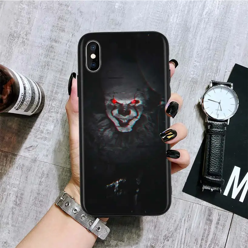 Черный чехол-накладка Pennywise Clown Horror для телефона Apple IPhone 11 Pro XS MAX XR 7 8 6 6S Plus X 10 Ten 5 5S SE Coque Shell - Цвет: BA087-7