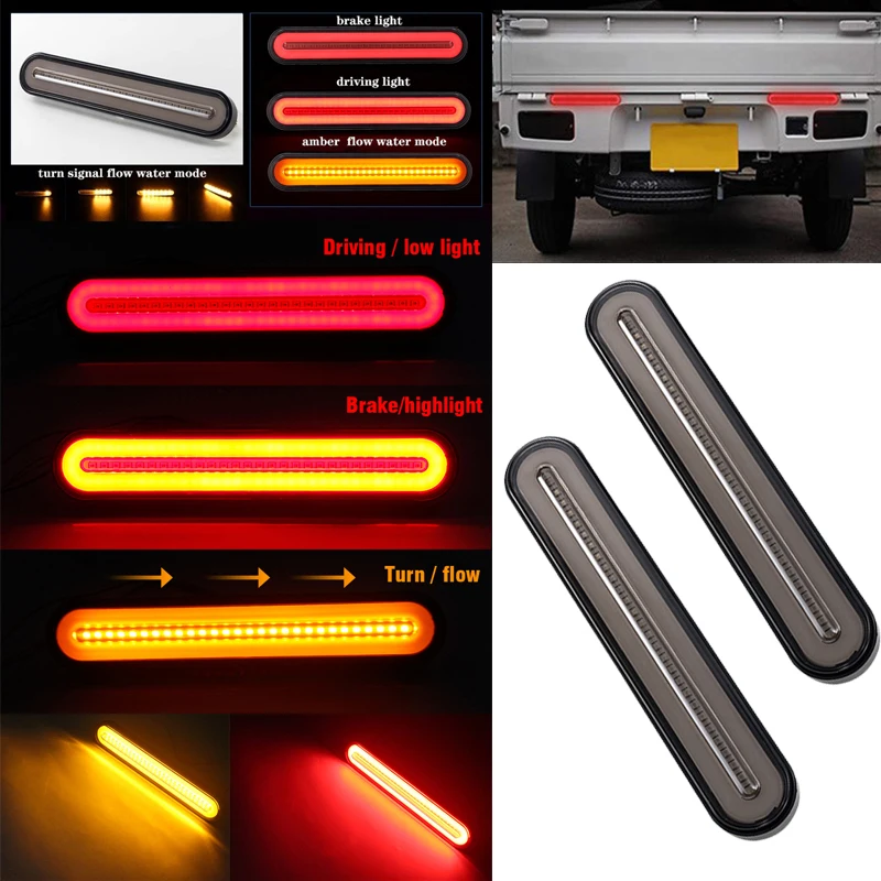 Car 100 Led 3in1 Turn Signal Light Led Rear Tail Light Lamps Flowing