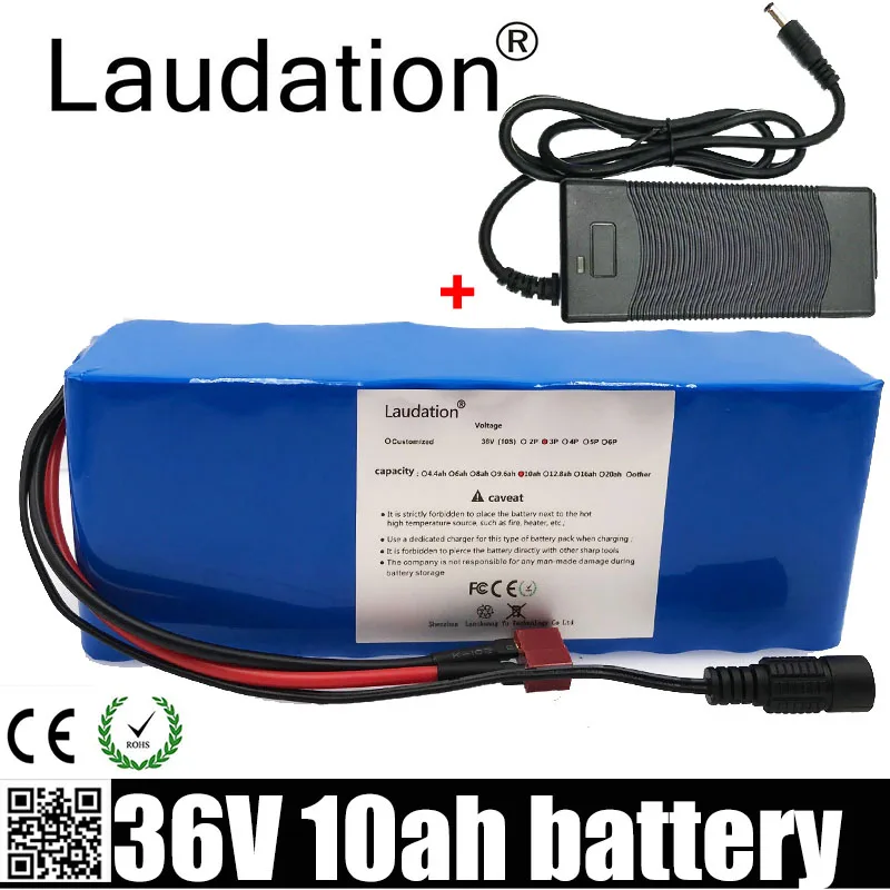 Laudation 36V 10ah 500W высокая мощность и емкость 42V 9.6ah 18650 литий ионная батарея мотоцикл