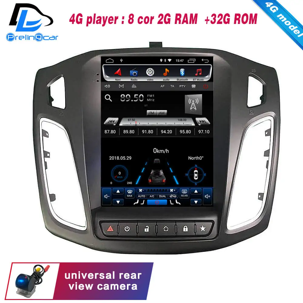 4G focus cam Android 9,0 2G ram Автомобильный gps мультимедийный стерео радио плеер для фокусировки салона Cruze insignia навигационная система - Цвет: 4G focus cam