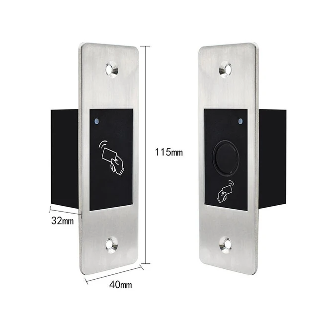 9-18V RFID Reader Keyless Door Opener Metal  Access Control Scanner 800 Users Mini  IP66 Waterproof Embedded Fingerprint Reader 6