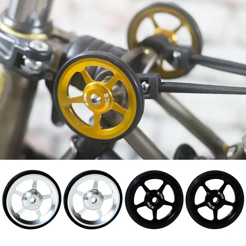 2 шт Ультра светильник Алюминий сплав резиновая легко колёса для Brompton складные