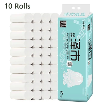 

14 Rolls 3 Layers Bamboo Pulp Roll Paper Baby Household Paper Napkins Paper Towels Household Kitchen Toilet Paper