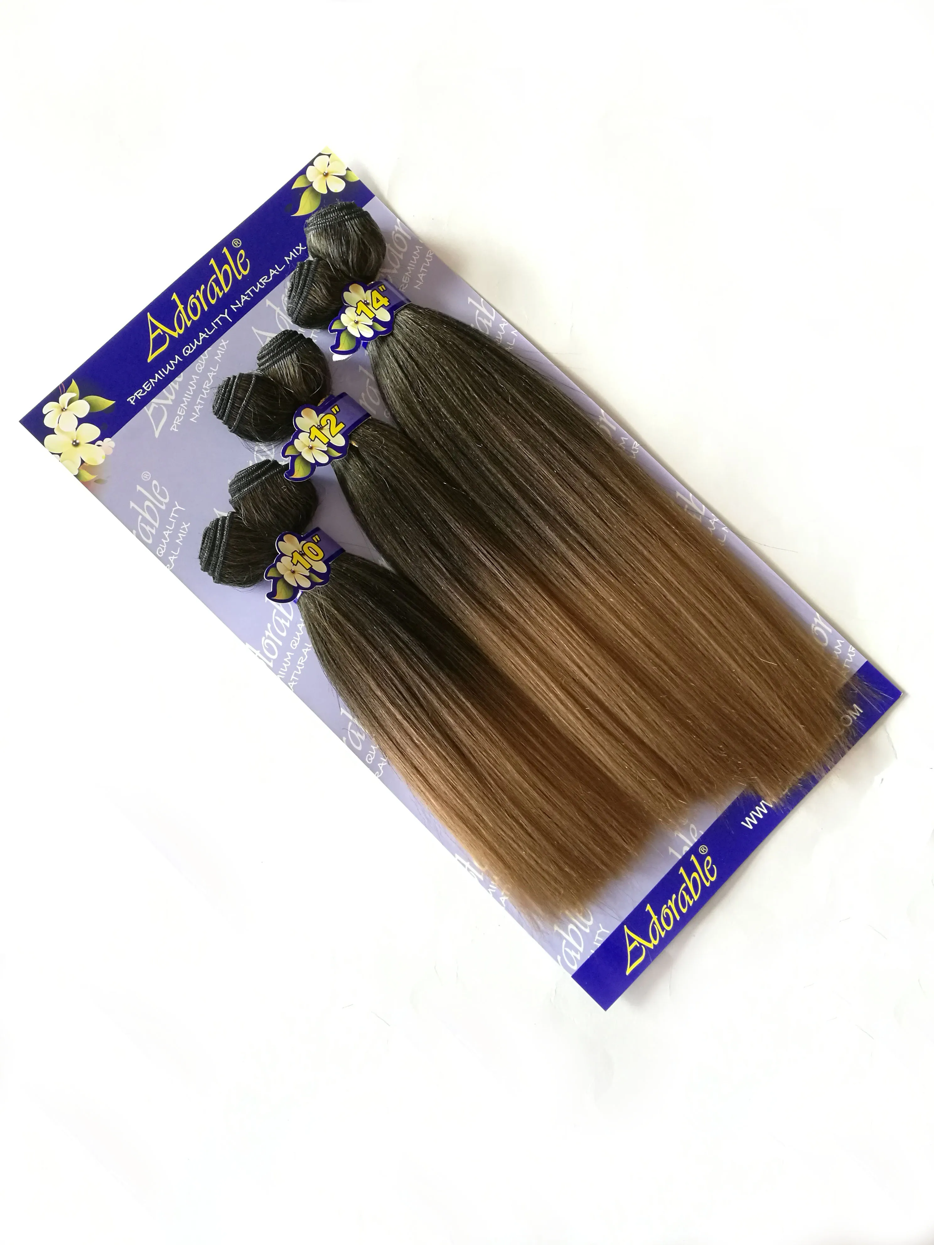 Adorable Synthetic Hair Extension YAKI WAVE 6PCS Set / 10-14inch Weave Bundles African American