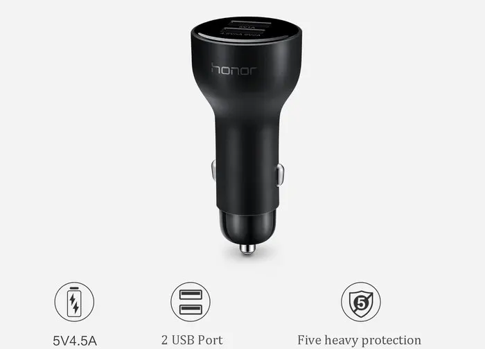 Honor автомобильное быстрое зарядное устройство 2 USB Supercharge 9V2A usb type C кабель M5 Pro Lite Nova 2 s 3 4 3e 4e Honor 8 9 V8 V9 Note8