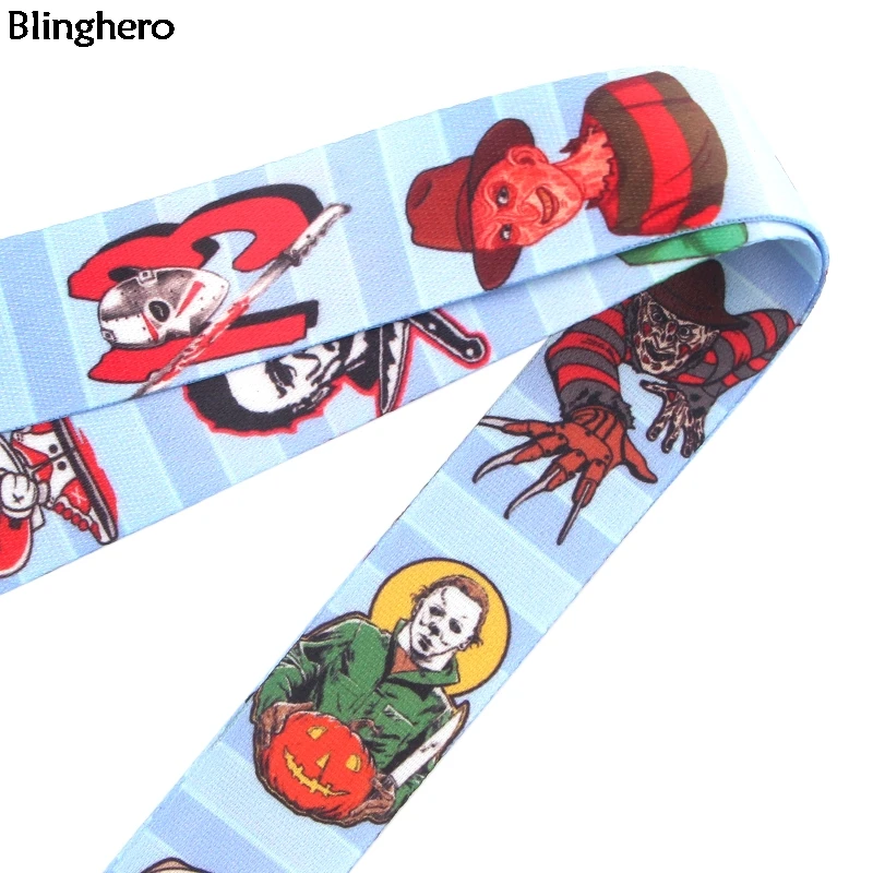 Blinghero Friday 13th Lanyards Killer Print Phone Neck Strap Cool ID бейдж держатели брелки ключи аксессуары подарок BH0381