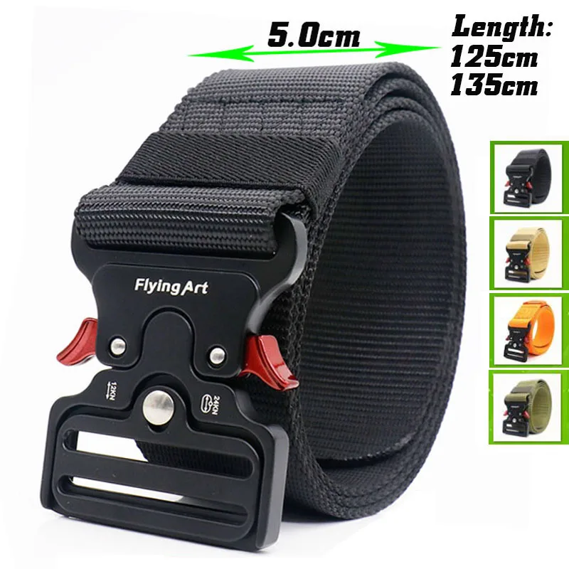 Training-Pants Waist-Belt Orange-Strap Metal-Buckle Police Combat Army Military Outdoor