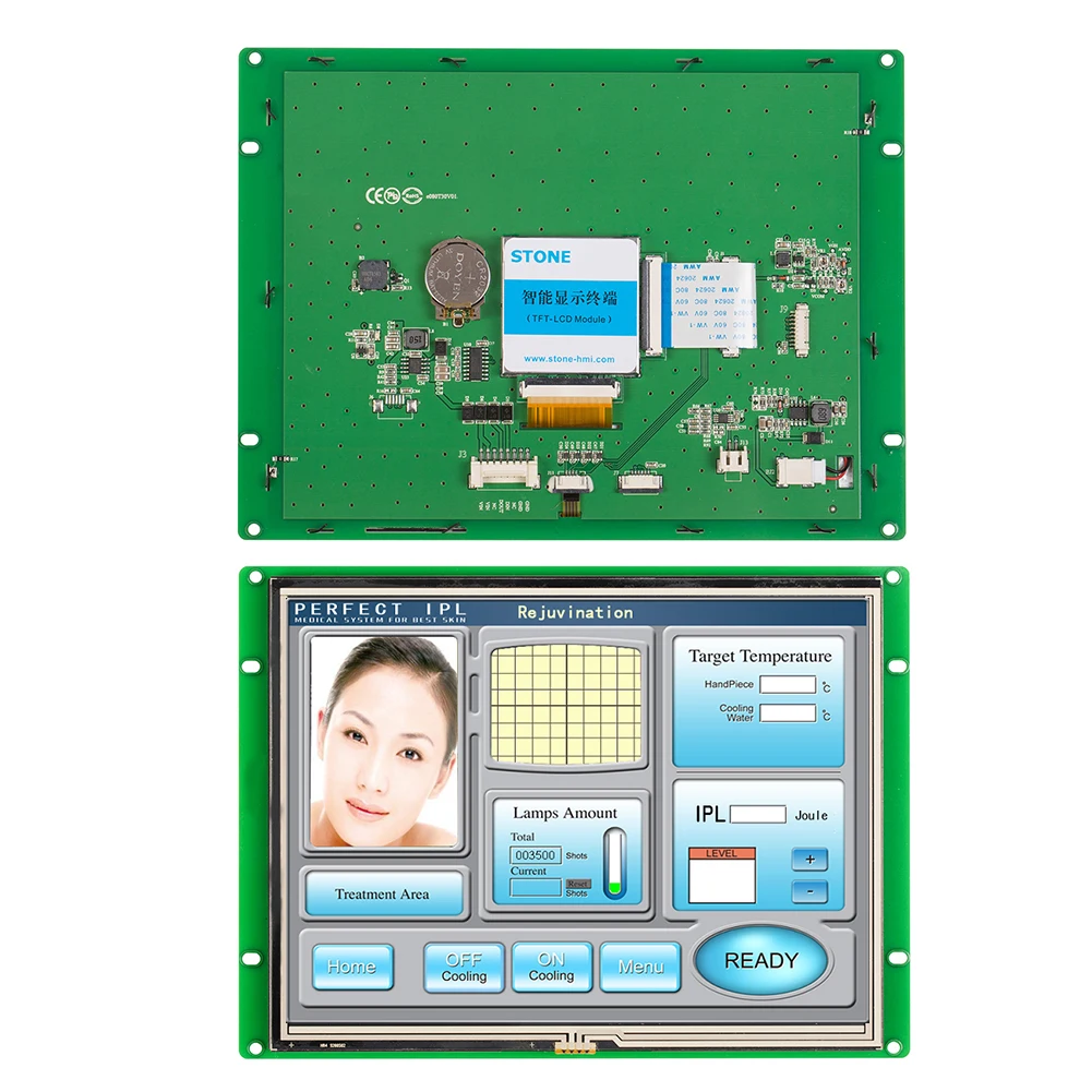 

RS232 RS485 TTL interface 8" resistive touch panel TFT LCD module, work with any microcontroller