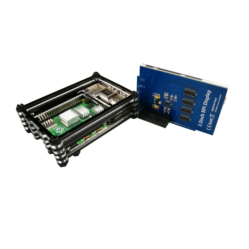 Чехол для Raspberry Pi 4 акрил9 Layers Box 3 5 &quot экран может быть установлен защитный кожух