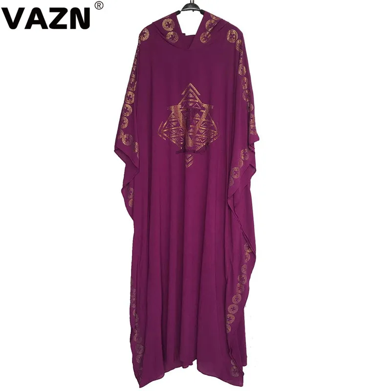VAZN продукт летние сексуальные леди 5 цветов длинное платье therr четверти рукав "летучая мышь" платье с капюшоном леди Инди фолк платье