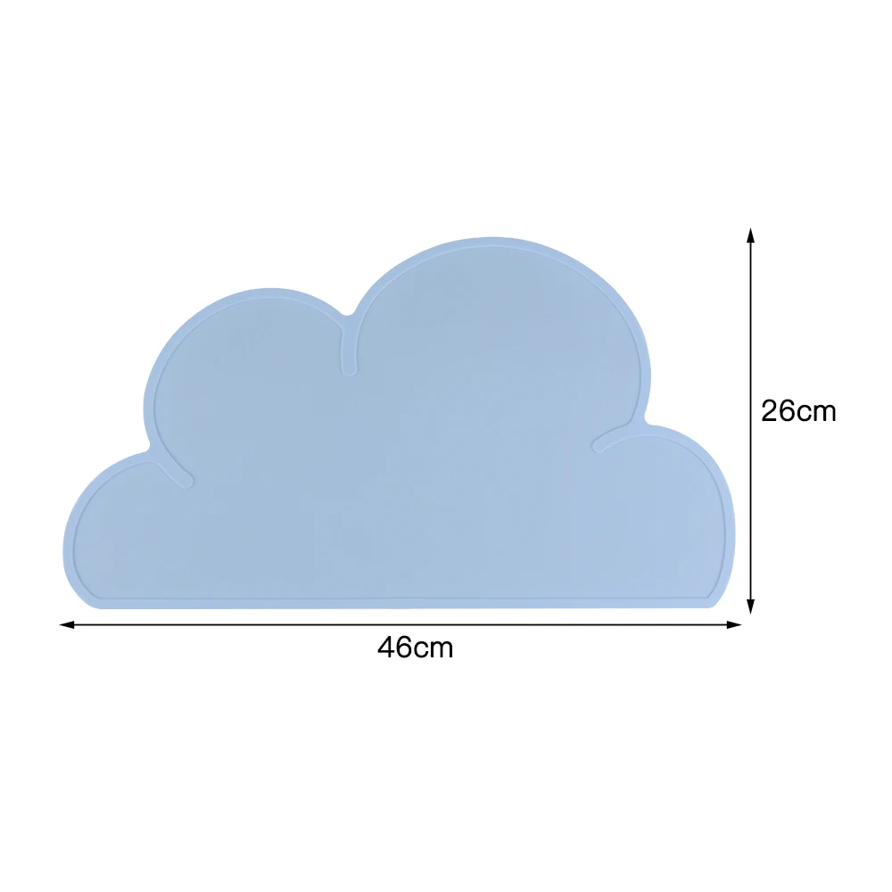 Silicone Placemat Cloud Kids Plate Mat Baby Table Mat Pad Waterproof Heat Insulation Home Kitchen Gadget Easy Cleaning Pads