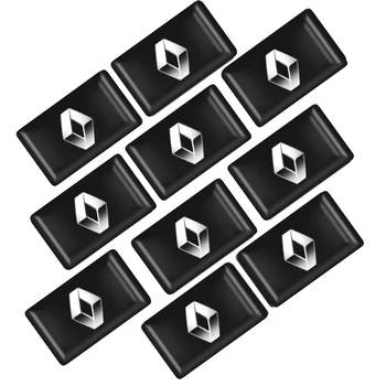 

10pcs Car styling Decorative Steering wheel center console Sticker decal Badge for Renault Clio Laguna 2 Megane 2 3 Duster Logan
