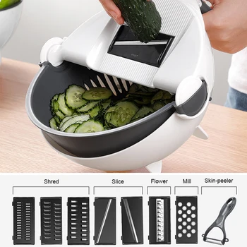 

10pcs/set Manual Potato Slicer Vegetable Fruit Cutter Onion Peeler Carrot Grater Kitchen Tools Easy to use Multi-function Grater