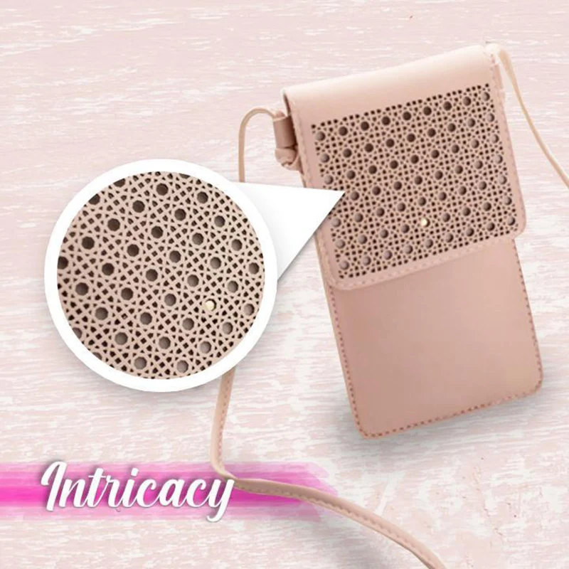 Newly Cross Body Mobile Phone Bag Touching Screen Clear Window Mini Purse Cell Pouch DOD886 | Багаж и сумки