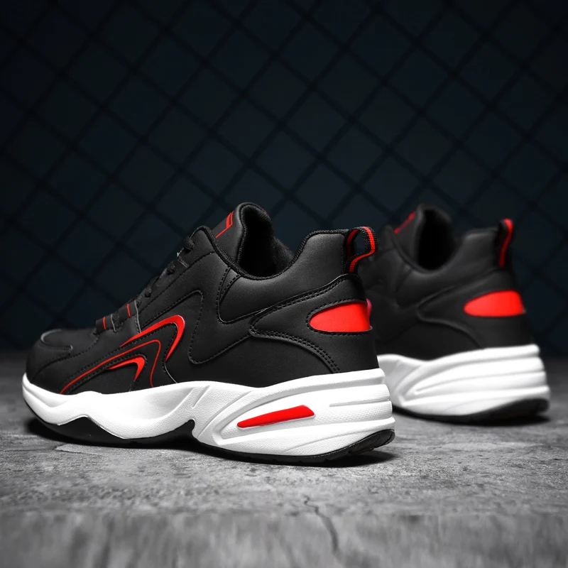 Men\u0026#39;s Leather Sneakers Fashion 