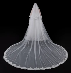 Sparkly  5 Meters Bridal Wedding Veils Bridal Veils Long  Length Sequined Beads Bride Veil With Free Comb 2020