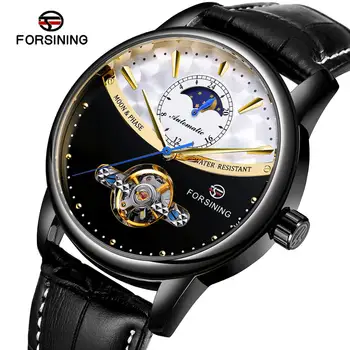 

FORSINING Luxury Hot Sale Moon Phase Tourbillion Automatic Mens Watches Reloj Hombre Water Resistant Watch Business Wrist Watch