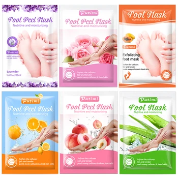 

6Packs Exfoliating Foot Mask Peeling Whitening Moisturizing Dead Skin Remover Feet Mask for Legs Pedicure Socks Foot Patch