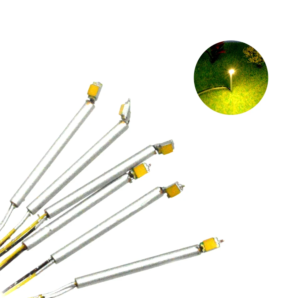 

20pcs 1/750 2cm Warm Model Light Railway Landscape Train Building Layout Lamp Street HO Scale Led For Voltages Of 3V Toys Metal