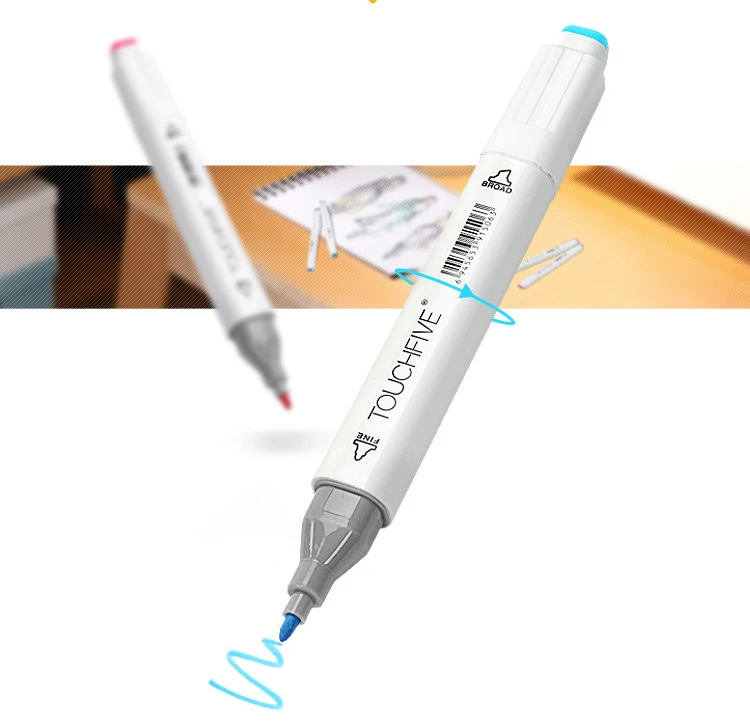 TouchFIVE художественный маркер спиртовой двусторонний для скетчинга школы