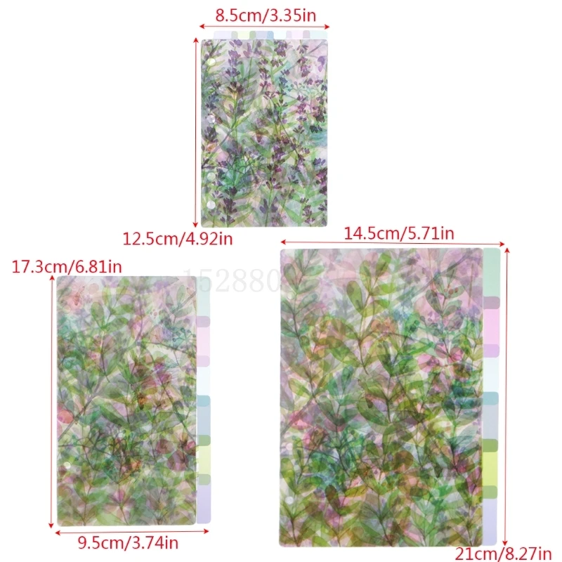 Notebook binder cover photocard binder craft storage binder A5 A6 A7 Catoon clear divider index pages Classified sorter For 6-Holes binder