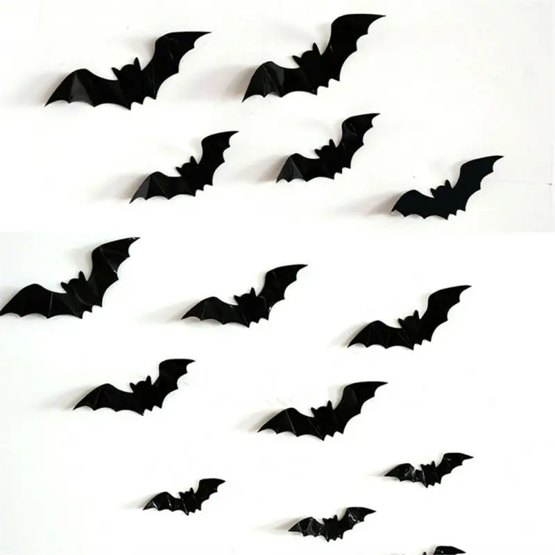 16Pcs 3D DIY Black Bat Wall Sticker PVC Home Decal Wall stickers Home