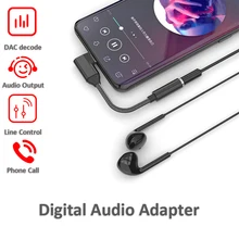 USB C до 3,5 мм аудио адаптер с декодером ЦАП PCM 16 бит/48 кГц для Google Pixel SAMSUNG Note10 Note 10+ Android Mobile iPad Pro
