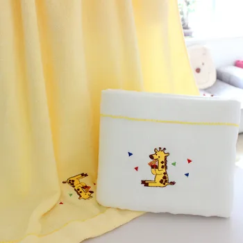 

Cute Large Kids Cotton Bath Towel Yellow Absorbent High Quality Bath Towel Serviette De Plage Bathroom Cartoon Bath Towel MM60YJ
