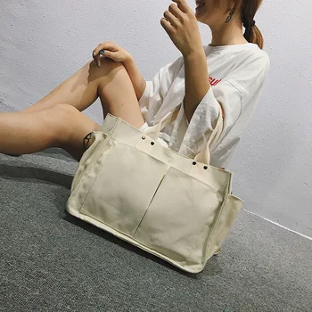 

Manufacturers Direct Selling Bags Female 2020 WOMEN'S Fashion Handbag Casual Canvas Messenger Bag Capacity Portable Shoulder Bag