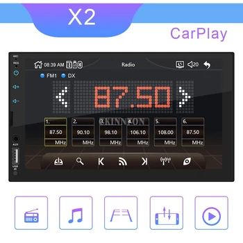 

10Pcs/Lot 7'' Full Screen Touch X2 Car Radio MP5 Player Support Real Carplay for Iphone Bluetooth HD Video Play Reverse Camera