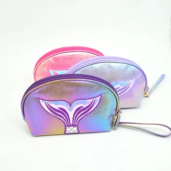 

Laser Cartoon Mermaid Makeup Bag Women Cosmetic Bag Zipper Make-Up Pouch Travel Toiletry Organizer Beauty Case