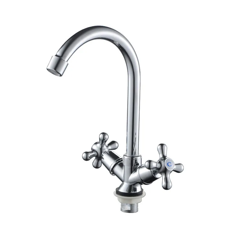

Alloy Kitchen Faucet Double Control Hot And Cold Mixing Faucet Sink Washing Basin Tap Direct Selling