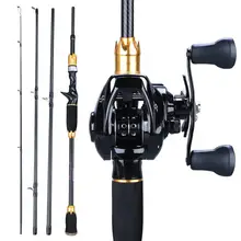 Sougayilang, 1,8 м, 2,1 м, удочка для литья и 12+ 1BB, катушка для литья, 4 секции, карбоновая удочка и литье рыболовных колес, набор, Pesca