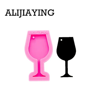 

DY0257 Smooth art design Red wine glass mold craft epoxy resin DIY mould silicon mold for Keychain resin jewelry